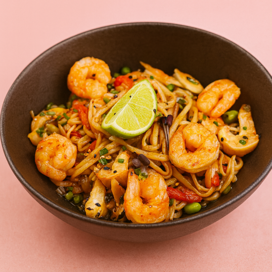 Вок с Тигровой Креветкой