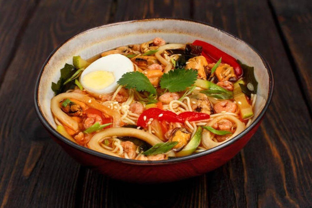 Рамён с морепродуктами