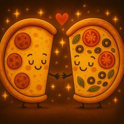 Пицца половинки