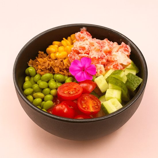 Поке Много Тартара, креветка-лосось