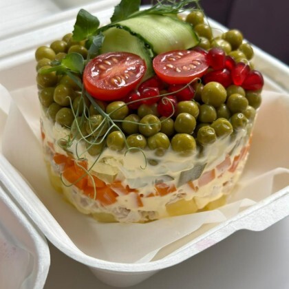 Оливье с ветчиной