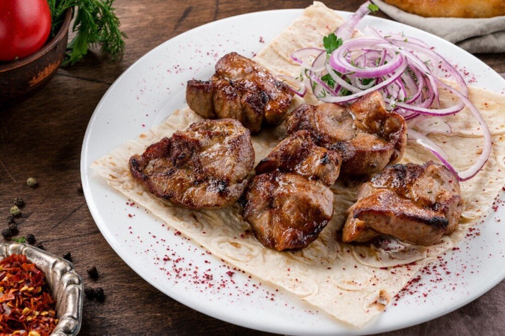 Шашлычная тарелка из свиной шейки