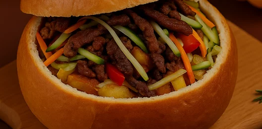 Шаурма с говядиной в булке