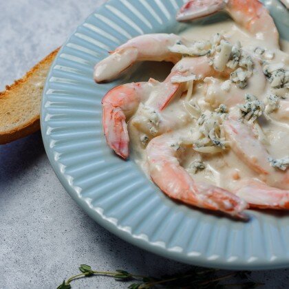 Креветки в соусе дор блю