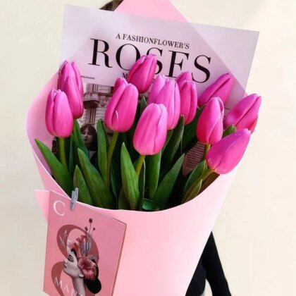 РОзовые тюльпаны