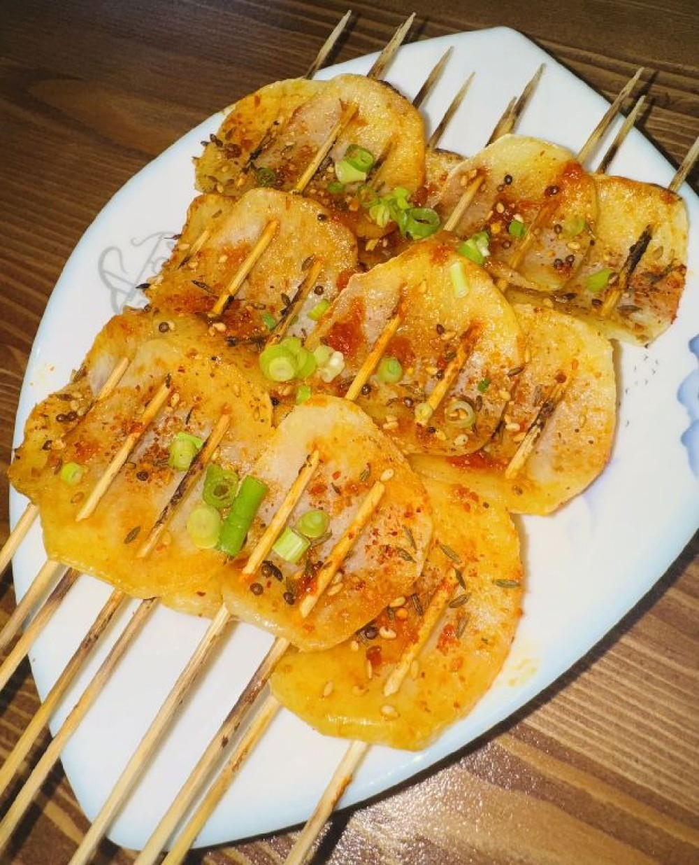 烤土豆片5串 / жареный картофель на шпажках