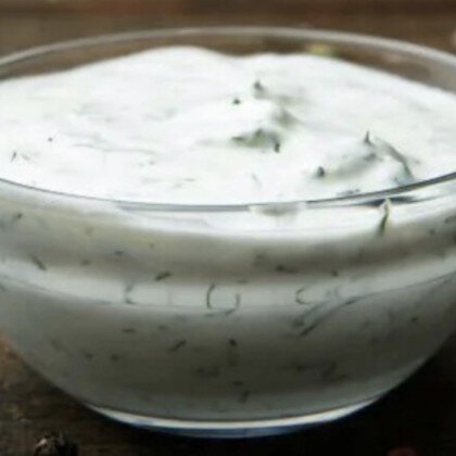 Мацони с зеленью