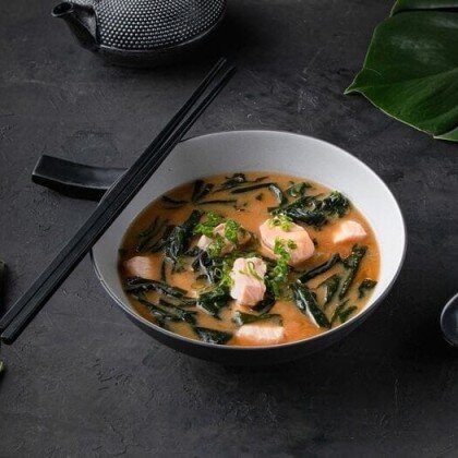 Мисо суп с лососем