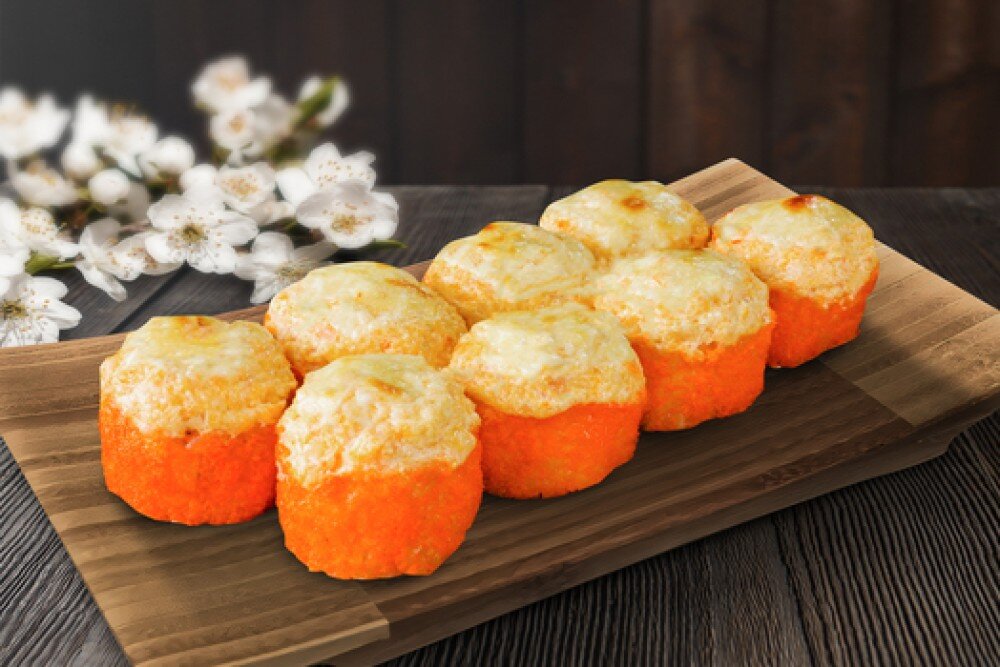 Запеченный ролл с креветкой