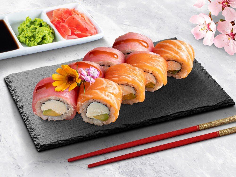 Филадельфия с тунцом и лососем