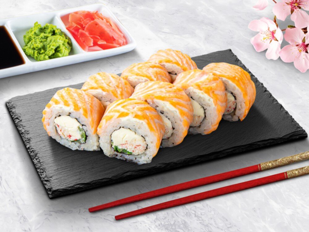 Филадельфия с лососем гриль