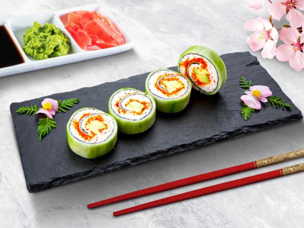 Овощной ролл со снежным крабом