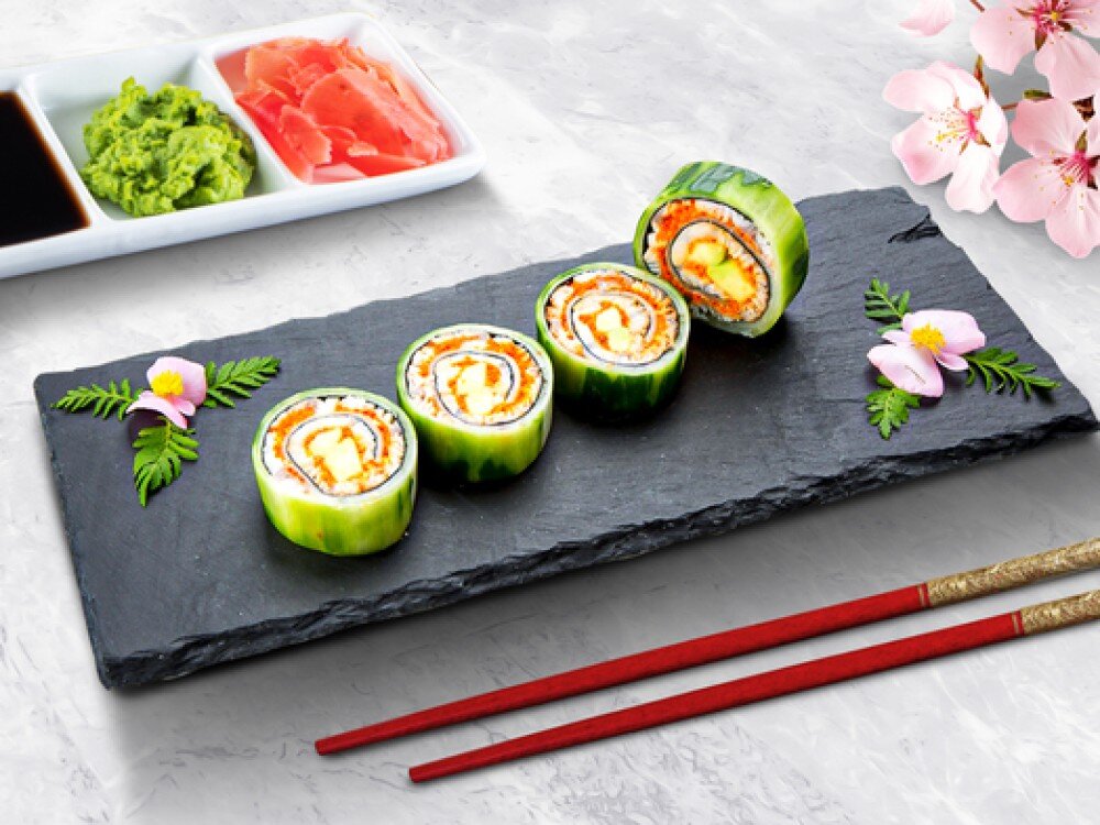 Овощной ролл с угрем