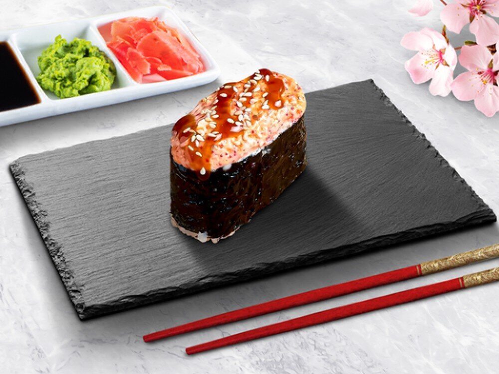 Запеченные суши с сырным соусом (начинка на выбор)