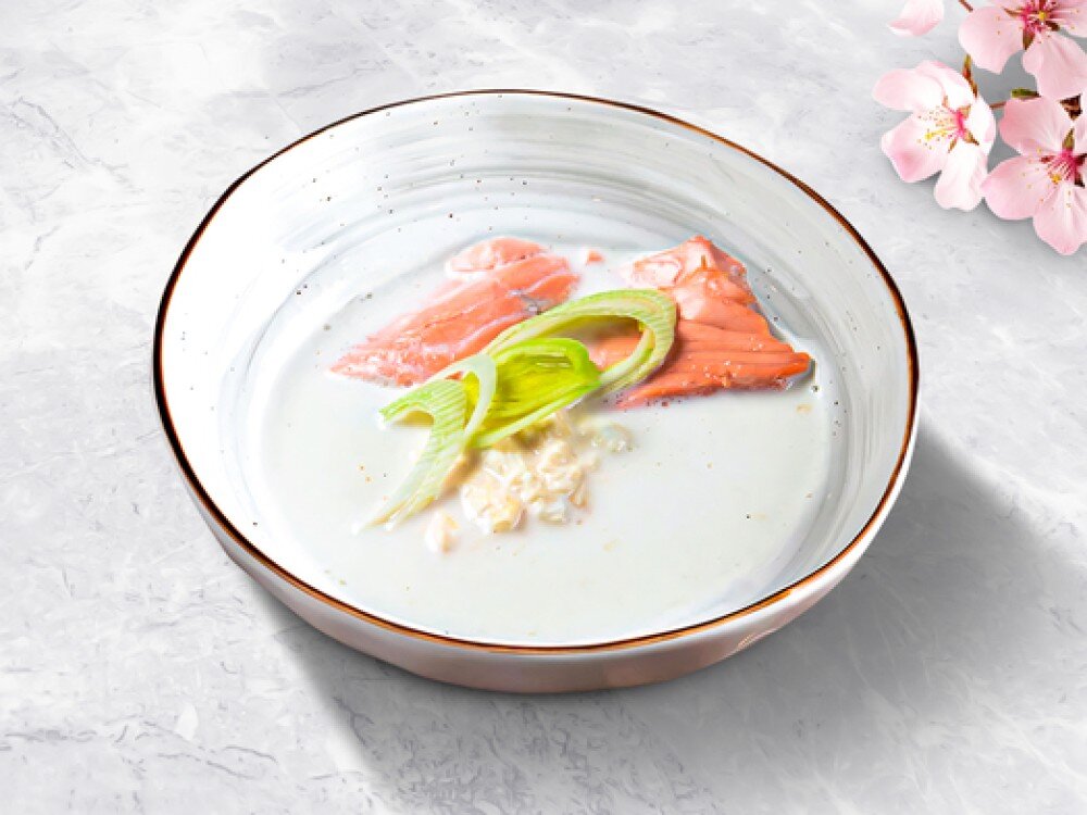 Сливочный суп с лососем