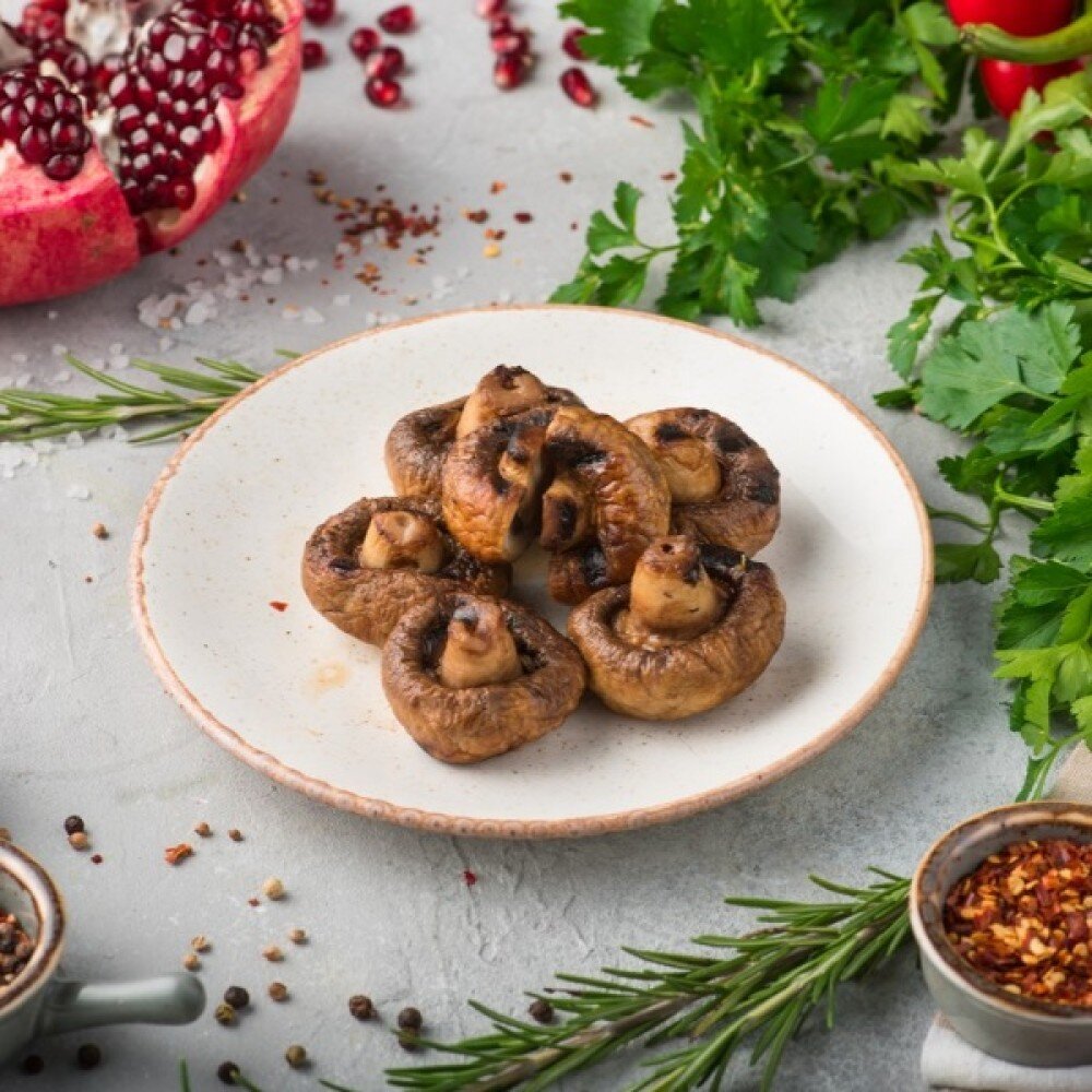 Шампиньоны на мангале