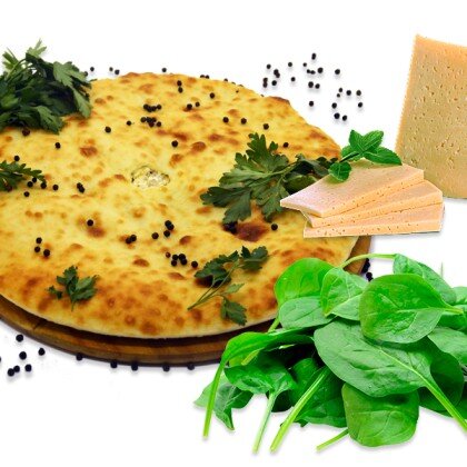 С СЫРОМ И ШПИНАТОМ