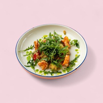 Салат с креветками