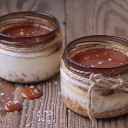 Копчёный чизкейк с солёной карамелью