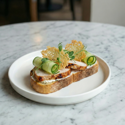 Брускетта с курицей