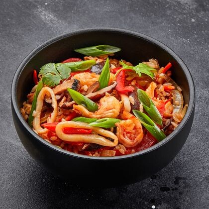 Рис с морепродуктами