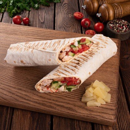 Мини шаверма гавайская с ананасом