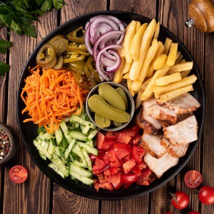 Шаверма на тарелке Арабика