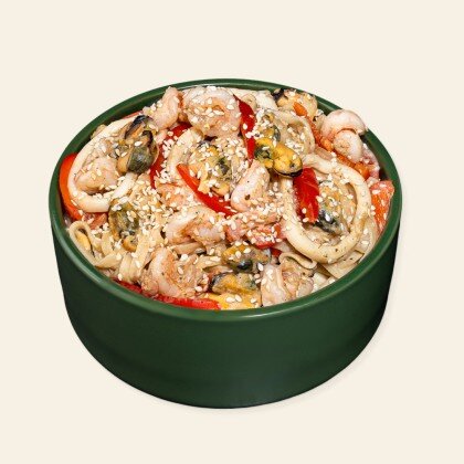 Лапша с морепродуктами