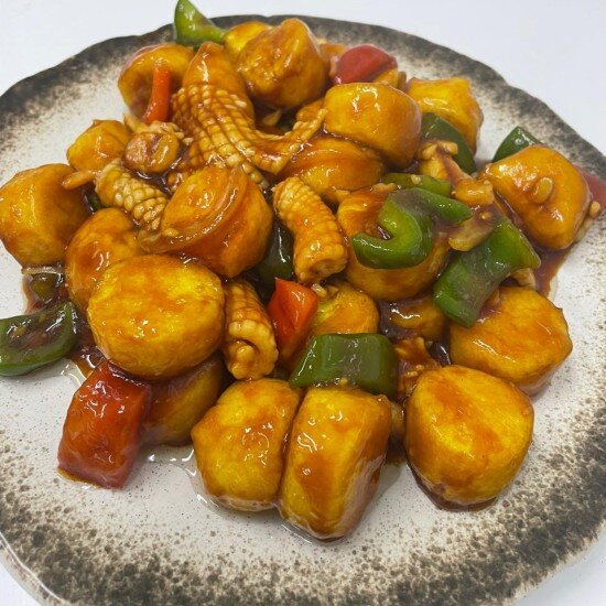 40. Японский тофу с морепродуктами