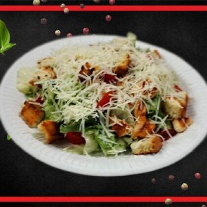 Салат Цезарь по-богатырски с курицей