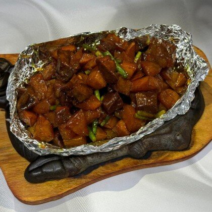 85. Говядина с карри на противне