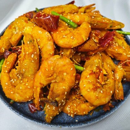 78. Острая жаренная креветка