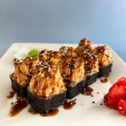 Запеченный с курицей