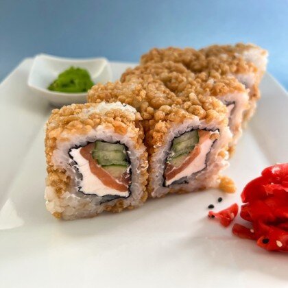 Лосось в сухарях