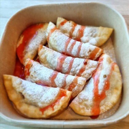 Вонтоны с клюквой