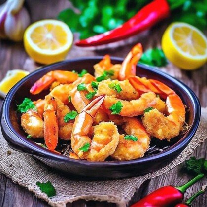 Креветки с фисташковым васаби