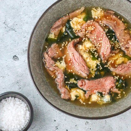 Суп с яйцом и говядиной