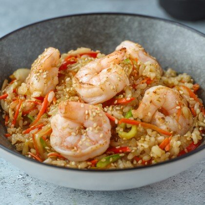 Рис с креветками