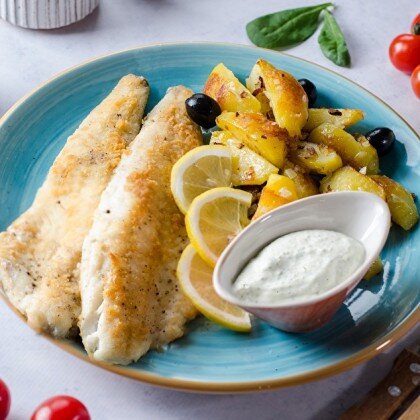 Жареное филе судака