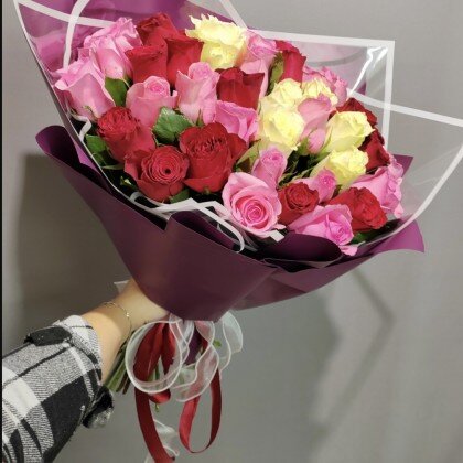 Букет из 35 Роз 50 см