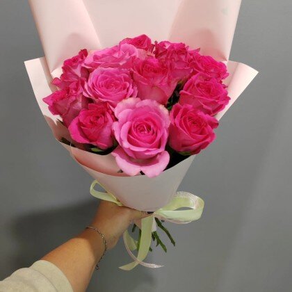 Букет из 13 Розовых роз Эквадор