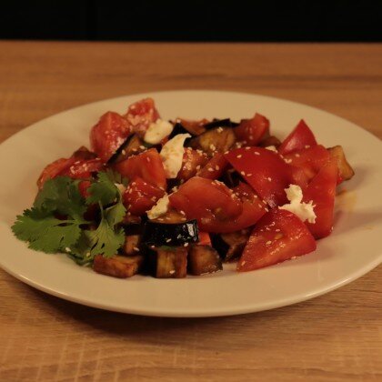 С хрустящими баклажанами