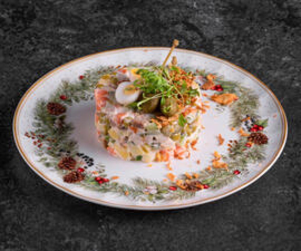 П.С. Салат Оливье с копченой курицей 450гр.