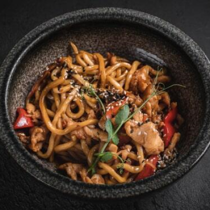 Вок курица терияки