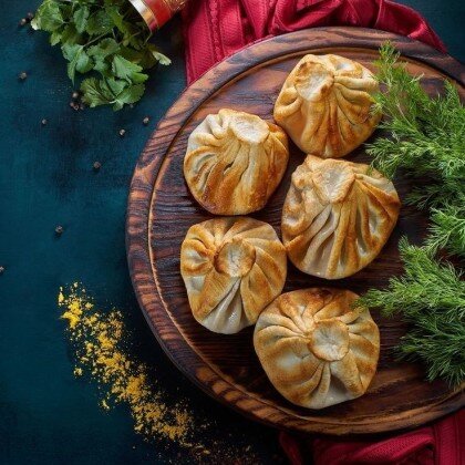 Жареные хинкали классические 3 шт