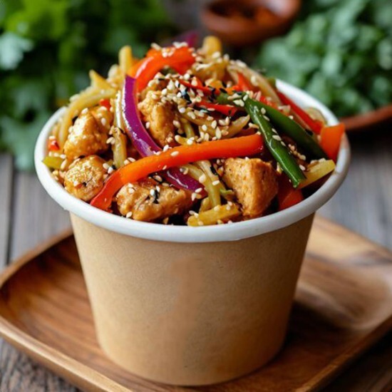 Удон с курицей