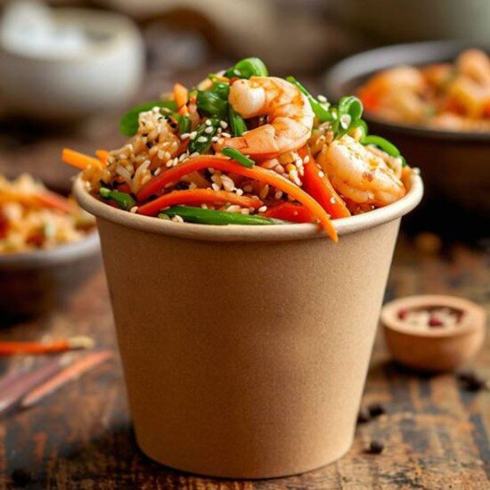 Рис терияки с морепродуктами