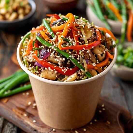 Фунчоза с грибами