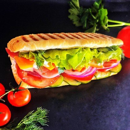 Чиабатта с ветчиной