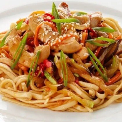 Лапша с морепродуктами